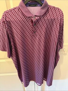 Greyson Men’s Lavender-Pattern Polo Shirt